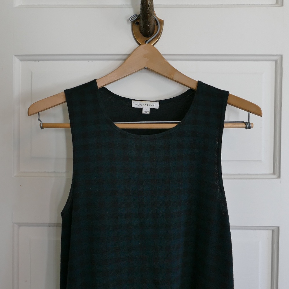 Socialite Plaid Dress / Size S